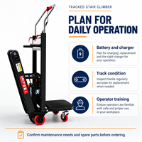 Chariots électriques conformes CE pour monter les escaliers, chariot élévateur électrique pour escaliers