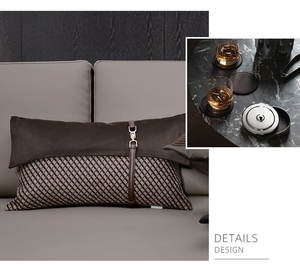 AIBUZHIJIA motivo geometrico fodera per <span class=keywords><strong>cuscino</strong></span> <span class=keywords><strong>marrone</strong></span> fodere per cuscini in stile moderno <span class=keywords><strong>federa</strong></span> per la decorazione domestica - Product Image 6