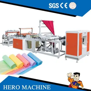 Shopping t-shirt Bag Making Machine 2 linee supporto automatico per tecnologia Online in plastica biodegradabile PE PLA