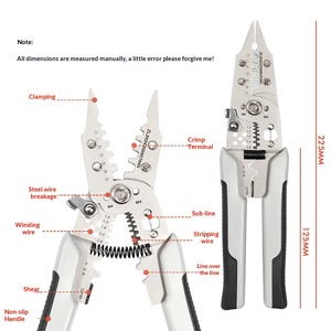 Pince à dénuder les fils en acier inoxydable, pince à sertir les fils spéciale pour électricien, multifonction pour dénuder et enrouler les fils - Product Image 4