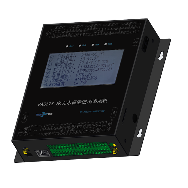 PAS678E Remote Telemetry Terminal for Irrigation & Reservoir Monitoring, 4g Data Logger for Water Level, Flow & Pump Control