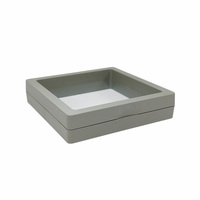Boîtes en carton ondulé à 2 tiroirs avec fenêtre transparente en PVC, recyclables, pour emballages cadeaux de boucles d'oreilles, colliers, bagues et vêtements