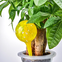 Lot de 8 Globes d'arrosage en verre soufflé à la main pour plantes en pot, 6*15cm, avec système d'auto-arrosage