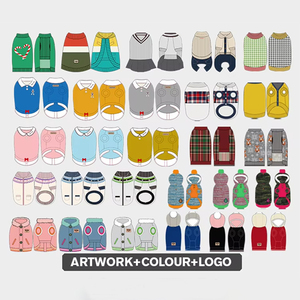 Özelleştirilebilir Retro tarzı kalınlaşmış sıcak köpek ceket için sonbahar kış rüzgar geçirmez yün taş renk moda ceket çin yeni yı<span class=keywords><strong>l</strong></span> - Product Image 5