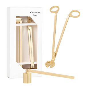 定制标志蜡烛护理套件 | 多色灯芯修剪器和鼻烟器套装 | 金色/青铜/黑色原始设备制造商ODM - Product Image 4