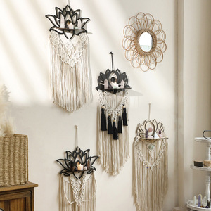 Arte de Pared de Algodón con Forma de Loto, Estilo Bohemio Irregular, Moderno y Minimalista, Decoración Costera, Envío Directo - Product Image 1