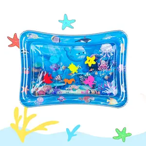 Tummy Time Baby Water Mat giocattolo per neonati tappetino da gioco gonfiabile Premium per neonati e bambini neonato 0-2 anni tappetino per gattonare