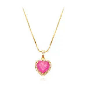 foxi 2022 Popular love Heart Necklace For Women Wholesale Valentine's Day Mother 's day Jewelry Gift