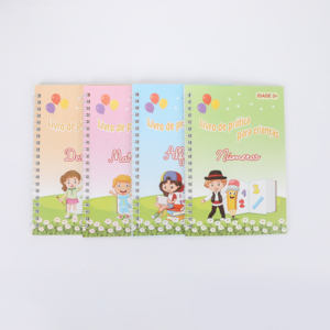 Y622 4pcs Cahier de calligraphie réutilisable en spirale pour l'apprentissage de l'écriture manuscrite en portugais pour enfants d'âge préscolaire – Cahier magique d'écriture - Product Image 2
