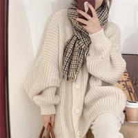 Nouveau pull en tricot pour femmes de Style Preppy Cardigan coupe ample col en v polyvalent couleur unie Version coréenne pulls 10048 #