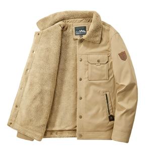 Мужская Толстая теплая куртка из полиэстера с Европейским воротником, Повседневная американская куртка в стиле ретро, <span class=keywords><strong>M</strong></span>-6XL - Product Image 2