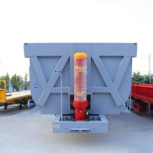Dikdörtgen Şekilli Damperli Kargo Kamyon Treyleri Kum Kaya Kömür Taşımacılığı için 3 Akslı 50-80 Tonluk Damperli Treyler - Product Image 2