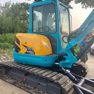 Excavadora de cadenas mini Kubota KX155 genuina de 5 toneladas, bajo consumo de combustible, alta durabilidad para trabajos de terraplenes - Product Image 2