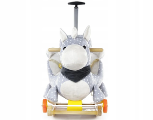 <span class=keywords><strong>Âne</strong></span> <span class=keywords><strong>à</strong></span> <span class=keywords><strong>bascule</strong></span> en peluche avec musique de berceuse pour bébé, avec poignée pour pousser les parents - Product Image 6