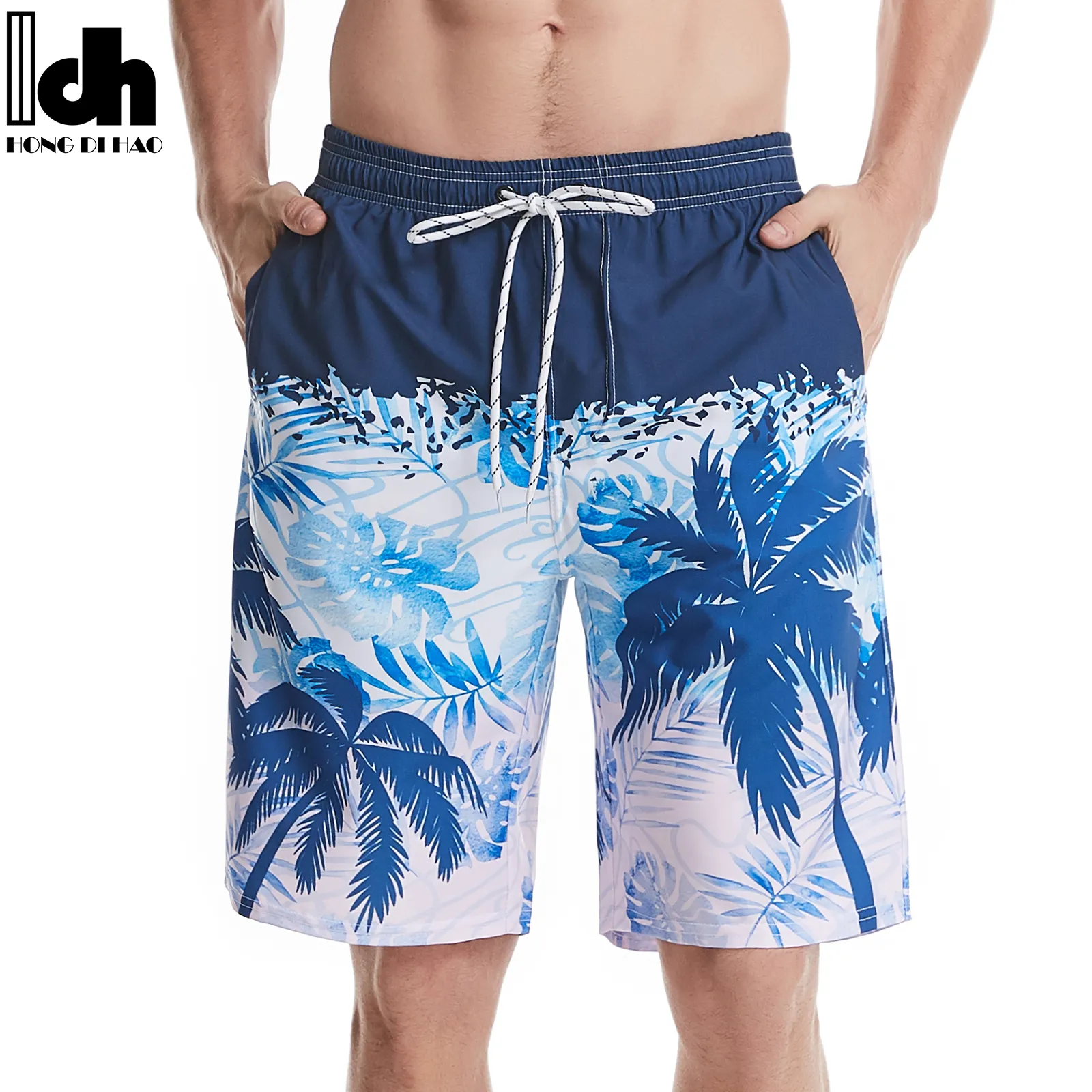 2022 Casual Swimwear Printed White Short Trunks Swim Pants Surf Board mens board swim summer shorts