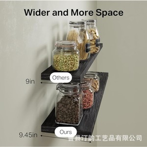Cross-border single-board storage <b>shelf</b>, <b>wall</b>-<b>mounted</b> storage rack, country style storage partition, floating <b>wall</b> - Product Image 4