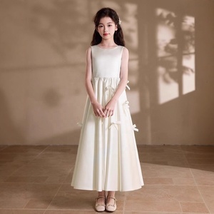 Vestido Largo sin Mangas con Corte Entallado para <span class=keywords><strong>Niñas</strong></span>, Atuendo Formal para Actuaciones <span class=keywords><strong>de</strong></span> Piano, Violonchelo y Presentaciones - Product Image 1