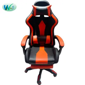 كرسي ألعاب WSF 8046 OEM لسباقات المكاتب قابل للطي مع مسند للقدم قابل للتعديل كرسي من البوليمر