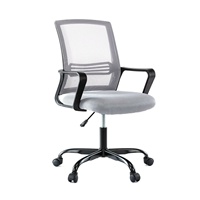 Bureau ergonomique à domicile Chaise d'ordinateur en maille bleue avec soutien lombaire