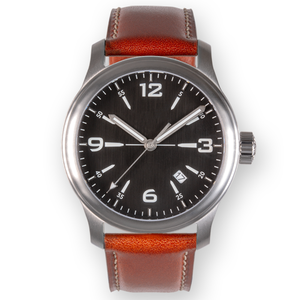 Nouvelle collection de montres classiques pour hommes avec bracelet en cuir, mouvement automatique ETA, étanches à 100 mètres, acier inoxydable, verre saphir, analogiques - Product Image 3