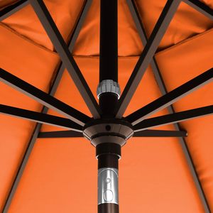 Paraguas <span class=keywords><strong>de</strong></span> Patio Sunbrella Premium <span class=keywords><strong>de</strong></span> 9 pies, 12 años, botón <span class=keywords><strong>de</strong></span> manivela que no se decolora, marco <span class=keywords><strong>de</strong></span> bronce inclinable moderno - Product Image 3