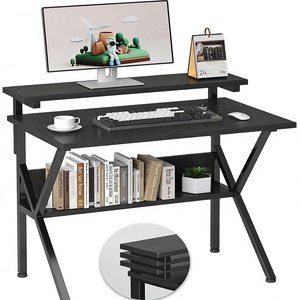 27.5 Inch Small <strong>Desk</strong> for Computer Small Spaces Adjustable Monitor Stand <strong>Compact</strong> Storage Tiny <strong>Desk</strong> Study/Bedroom/Home - Product Image 1