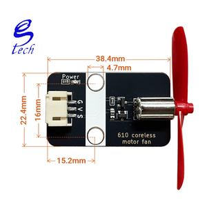 5V High-Speed Hollow Cup Motor Fan Blade Module Miniature Propeller PWM Speed <b>Control</b> 38.4x22.4mm Size Field Obstacle Avoidance - Product Image 2