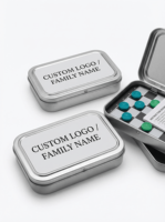 Maßgefertigtes OEM Magnetisches Tragbares Schachspiel-Set in Eisenbox für Werbegeschenke
