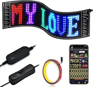 flexible LED car sign display rolling Pattern Animation Image bluetooth app control panel