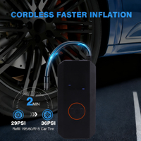 120psi Rechargeable Tire Inflator DC 7.4V Inflatable Bicycle air Pump with 20L/Min air Flow 11cm air Hose