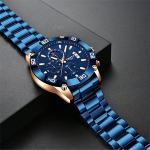 Reloj de Cuarzo con Fase Lunar para Hombre de Marca - Acero Inoxidable Sólido 316L, Tres Subesferas, Seis Agujas, Cronógrafo, Estilo Deportivo y Ejecutivo - Product Image 2