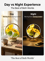 Lampe de table LED créative en forme de tournesol, lampe de bureau décorative moderne pour chambre à coucher et salon