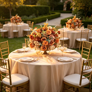 Nuova Collezione di Lusso: Sfera di Fiori Artificiali in Seta di Alta Qualità, Grandi Centrotavola per Matrimoni e Decorazioni da Tavola |   Leggero - Product Image 1