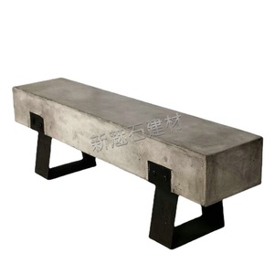 New Magic Stone Grc Bench 3Cm Thickness <b>Cement</b> Gray Industrial Style Outdoor Patio Bench - Product Image 5