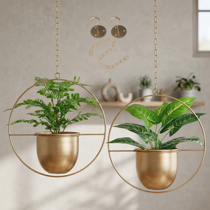 Metal Hanging Planters with POT 6" Indoor Planters - Product Image 3