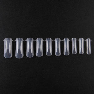 SunelPort Set de 100 Uñas Acrílicas de Cobertura Completa Ultrafinas Transparentes en Caja Cuadrada <span class=keywords><strong>con</strong></span> Logo Chino y Soporte Rápido sin Papel - Product Image 3