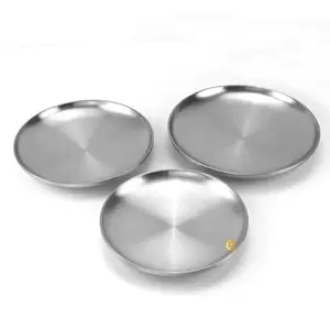 304 столовая посуда из нержавеющей стали, диск, Сервировочная тарелка для кухни