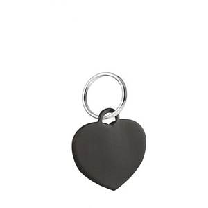 Colgante de corazón negro de 25x22 mm, amuleto de joyería fina para collares y pulseras - Product Image 1