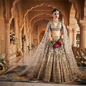 Conjunto de Lehenga Choli para Boda India STAR IMPEX, Vestido Tradicional de Seda Bordado hasta el Suelo para Mujer, Corte Regular, Envío Rápido - Product Image 4
