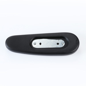 Reposabrazos de PU para Silla de Oficina, Negro, Fijo, Cómodo, Accesorio de Hardware, Juego de 2 Piezas - Product Image 3