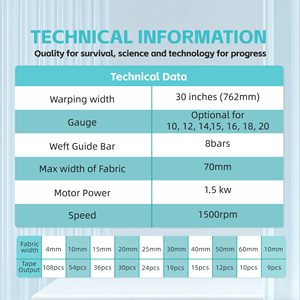 Machine à tricoter au crochet à grande vitesse JSG 762 B8 pour la dentelle, la bande élastique et la production d'accessoires décoratifs en tissu étroit - Product Image 5