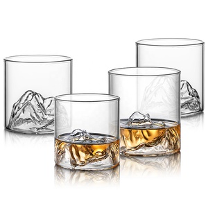 Phong cách Nhật Bản Cocktail đá Tumbler rõ ràng uống Glass Cup Mount Fuji Whisky Kính - Product Image 1