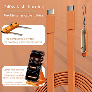 Free Combo 240W Fast Charging+Built in Phone <b>Stand</b>+Landscape Portrait <b>Switch</b>+ Current Flexible Series Cable with <b>Stand</b> for Phone - Product Image 4