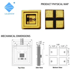 LEAENEW OEM ODM LED Pabrik 3535 UVB 0.5W CHIP 310NM 305NM 320NM 325NM 340NM 350NM Dioda LED untuk Lampu Terapi Perawatan