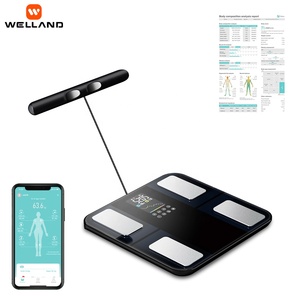 Ứng dụng miễn phí SDK cân bằng điện tử BMI cho <span class=keywords><strong>Bluetooth</strong></span> phòng tắm 180kg kỹ thuật số thông minh cơ thể chất béo quy mô với cảm biến 8 điện cực - Product Image 1