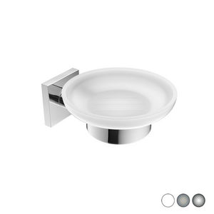 Porte-savon Hotel Maison en chrome brossé, diamètre 11 cm, accessoire de salle de bain mural - Product Image 1