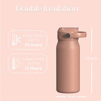 Nouvelle conception – Bouteille d'eau portable isotherme en acier inoxydable de 500 ml, écologique, avec paille, idéale pour les voyages