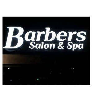 <span class=keywords><strong>Enseigne</strong></span> lumineuse personnalisée 3D à LED Letreros pour salon de coiffure, publicité, logo, <span class=keywords><strong>enseigne</strong></span> lumineuse extérieure pour salon de coiffure, éclairage LED pour entreprise - Product Image 1