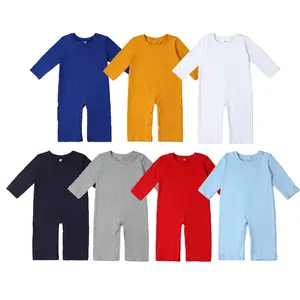 Custom Borduurwerk 100% Polyester Slaap En Spelen Romper Baby Rompertjes Sublimatie Baby Speelpakken
