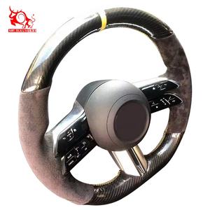 Cubierta de cuero de ante para volante de <span class=keywords><strong>Mercedes</strong></span> Benz, cubierta de cuero de fibra de carbono, buena calidad, para <span class=keywords><strong>Clase</strong></span> <span class=keywords><strong>E</strong></span>, <span class=keywords><strong>Estate</strong></span>, Cabriolet, S580e, L, <span class=keywords><strong>Clase</strong></span> C, 2021, <span class=keywords><strong>2022</strong></span> - Product Image 1